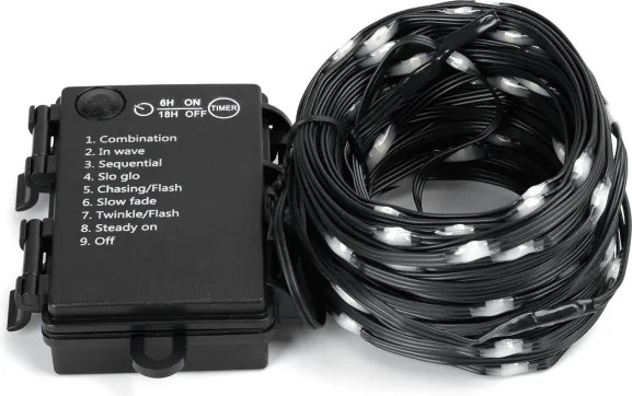 Aigostar -LED Catena luminosa da esterno 50xLED/8 funzioni 3xAA 5,3m IP44 luce bianca fredda