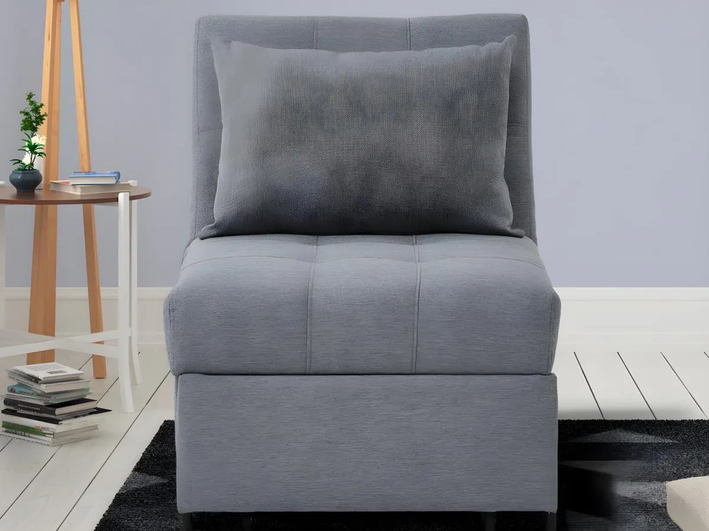 SALDI - Poltrona letto in tessuto Grigio - LESNA