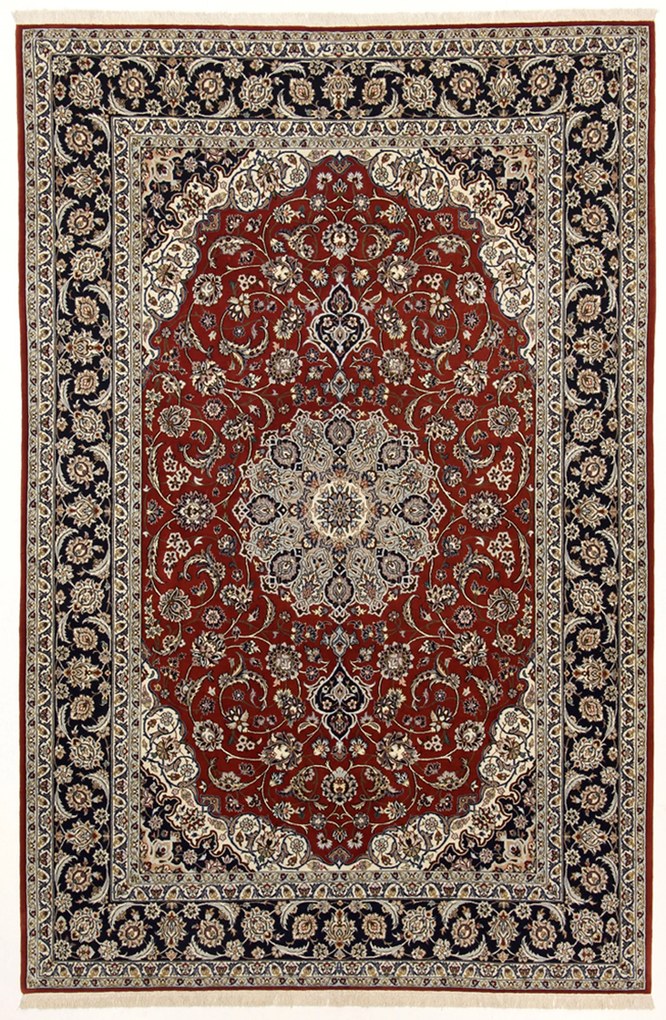 Isfahan Tappeto 160x240 (Iran) Annodato A Mano