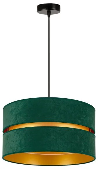 Duolla - Lampadario a sospensione con filo DUO 1xE27/15W/230V diametro 40 cm verde/oro