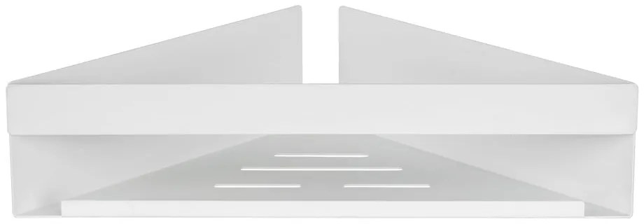 Mensola da bagno senza foratura/ad angolo bianco opaco in acciaio inox con aggancio Turbo-loc Genova – Wenko