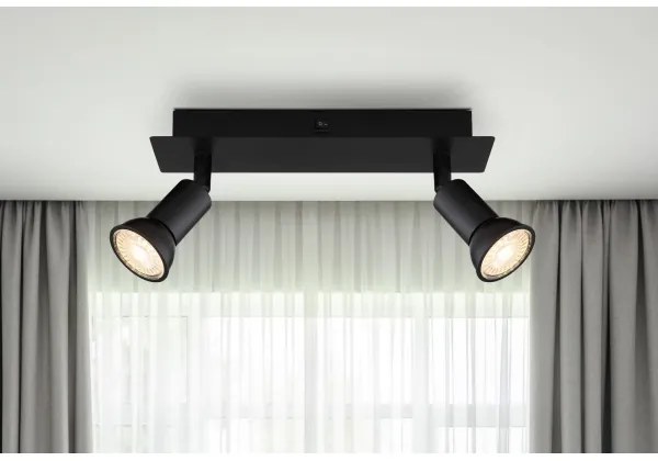 Globo 57998-2 - Faretto DREW 2xGU10/35W/230V nero