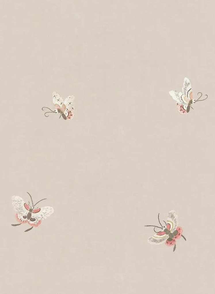Sandberg Carta da parati Butterflies - Sandstone
