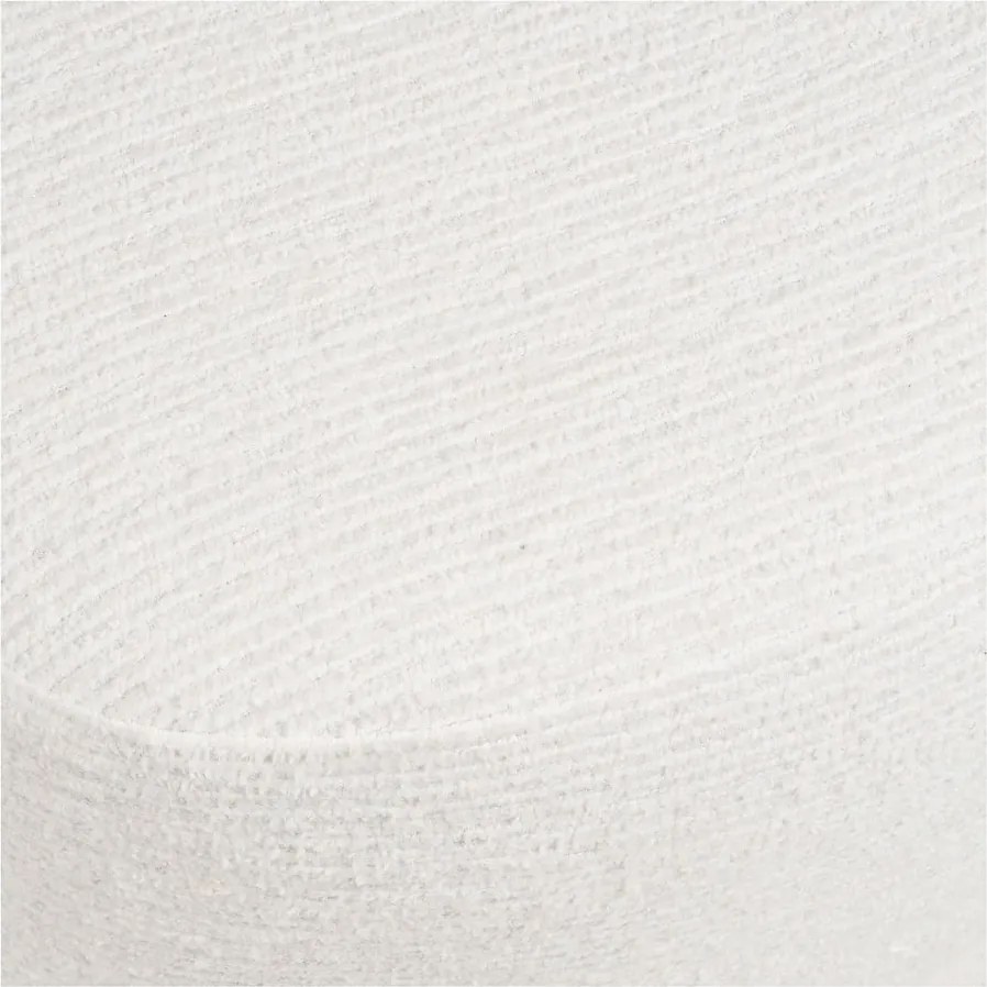 Poggiapiedi color crema con rivestimento in ciniglia Hilo – House Nordic