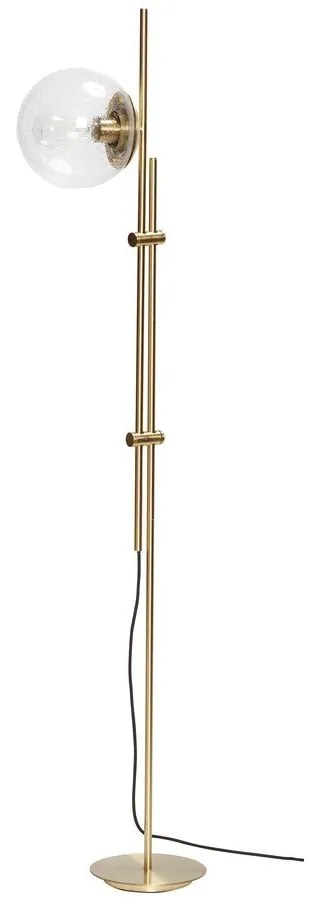 Lampada da terra in ottone con paralume in vetro (altezza 147 cm) Bubble - Hübsch
