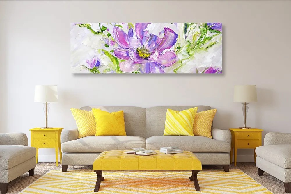 Stampa su tela – Fiori dipinti in versione estiva