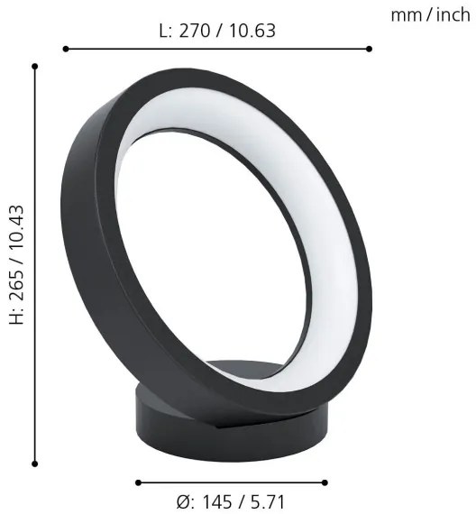 Eglo 99029 - Lampada da tavolo dimmerabile LED RGB MARGHERA-C LED/16W/230V