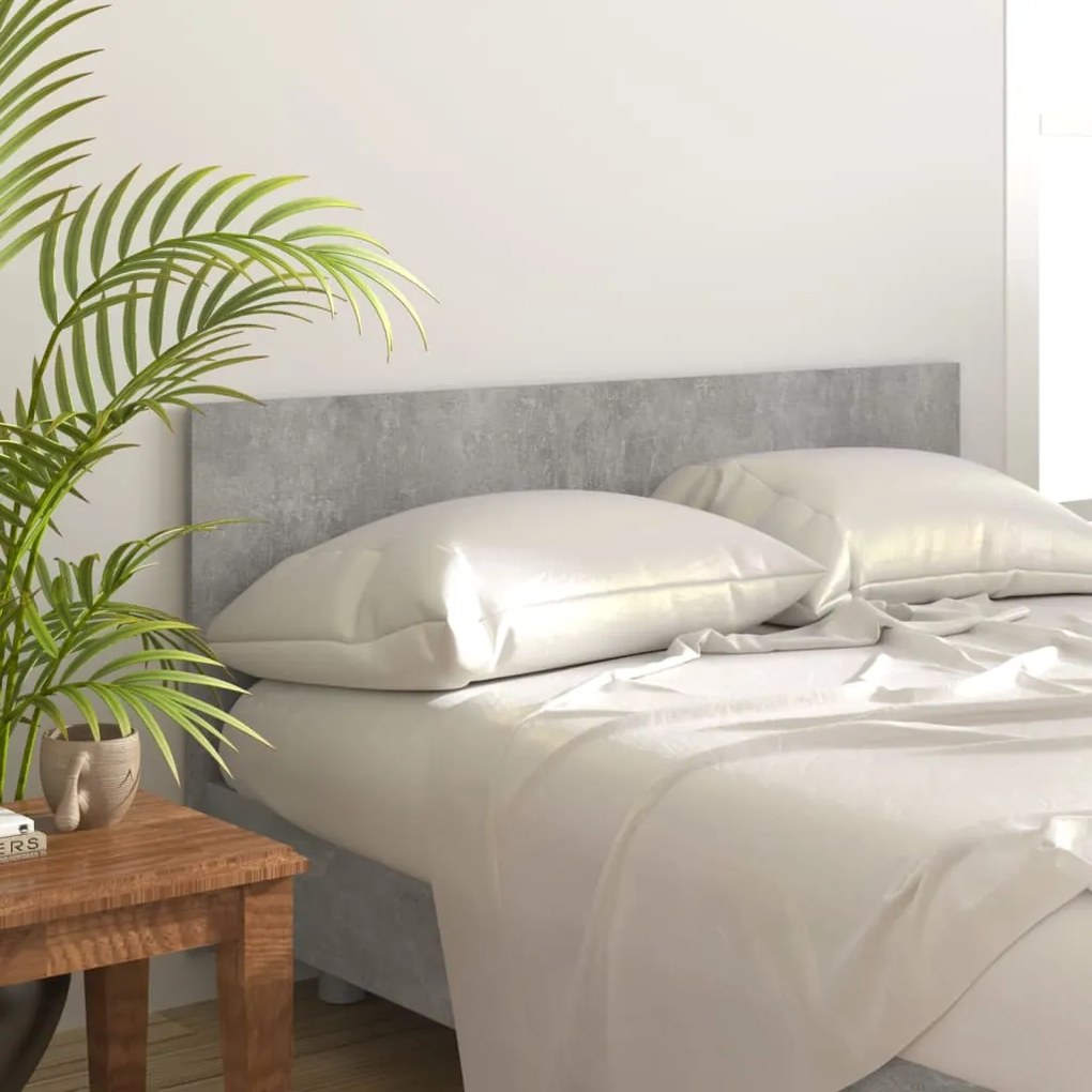 Testiera Letto Grigio Cemento 160x1,5x80cm İn Legno Multistrato /