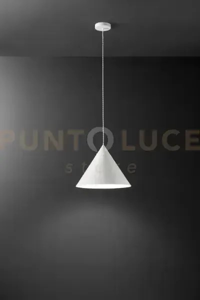 Sospensione in metallo bianco opaco iconic 1 luce attacco e27 d.40cm