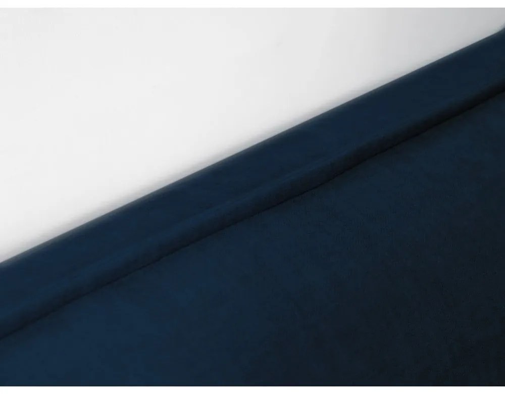 Letto matrimoniale imbottito blu scuro con contenitore con griglia 160x200 cm Jade - Bobochic Paris