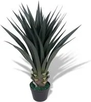 Yucca Pianta Artificiale con Vaso 85 cm Verde