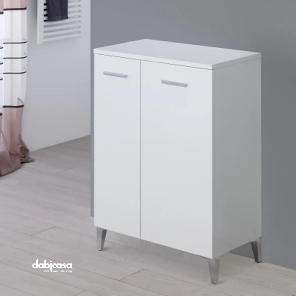 Armadio o Scarpiera "Linea Stella" Nobilitato Melaminico 18mm Colore Bianco Lucido con Due Ante