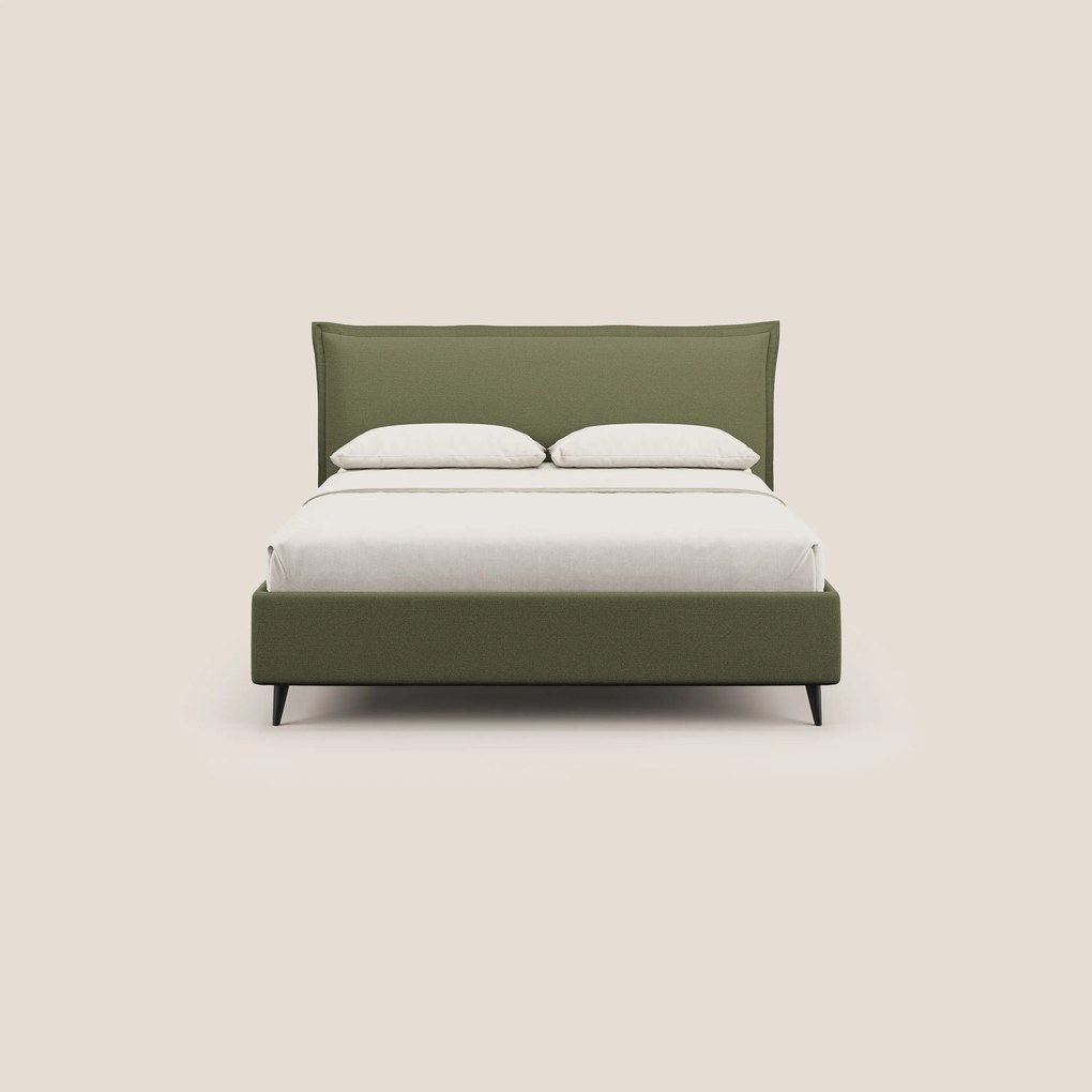 Hans letto contenitore imbottito minimal in tessuto simil cotone impermeabile T19