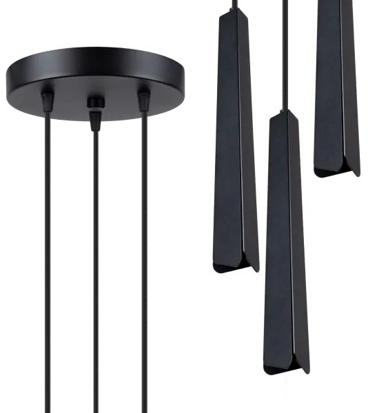 Sollux SL.1401 - Lampadario a sospensione con filo PRYSM 3xG9/8W/230V nero