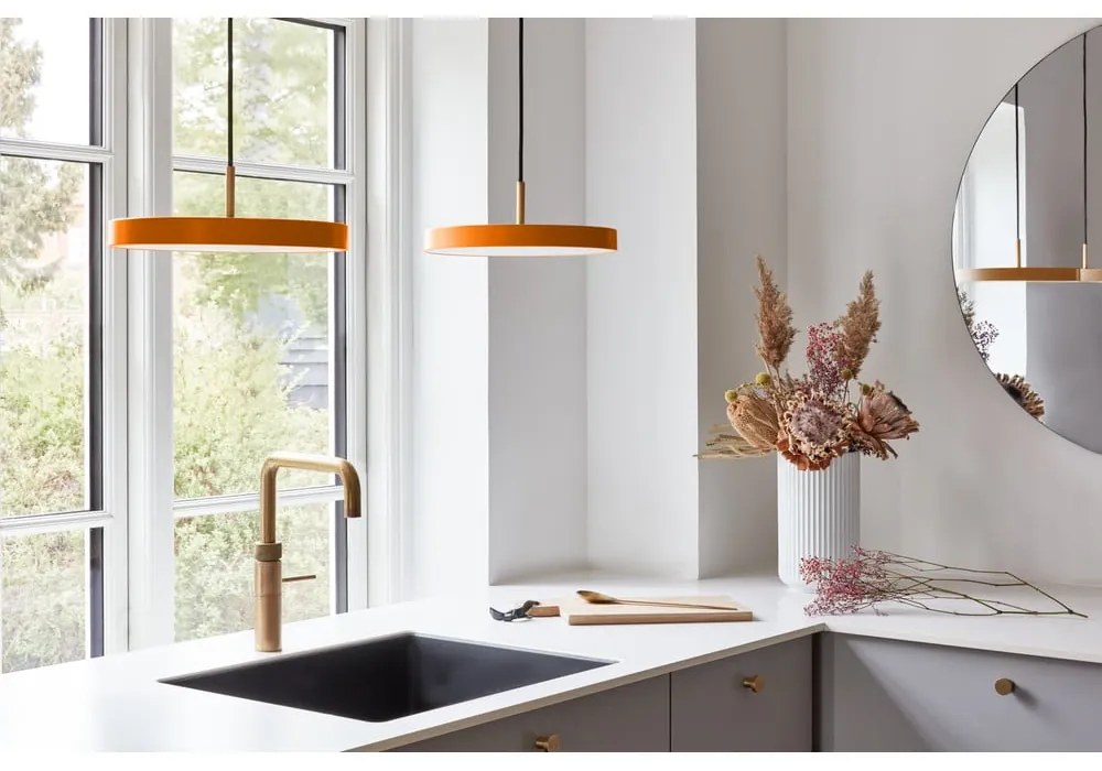 Lampada a sospensione LED arancione con paralume in metallo ø 31 cm Asteria Mini - UMAGE