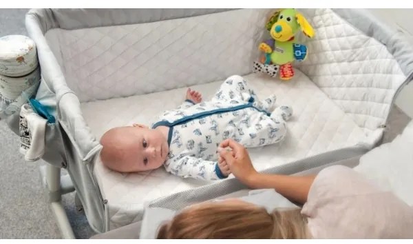 Lionelo - Lettino da viaggio THEO Concrete