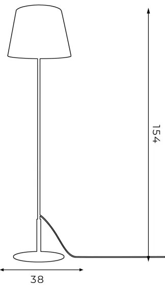 Lampada da terra ARDEN 1xE27/60W/230V viola/oro