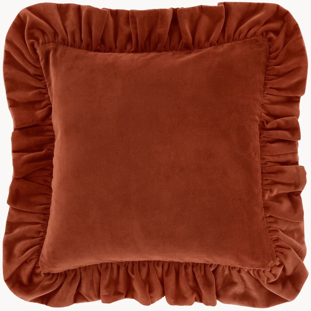 Copricuscino in cotone Frille