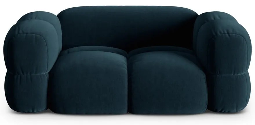 Divano blu scuro con rivestimento in velluto 180 cm Loretto – Cosmopolitan Design