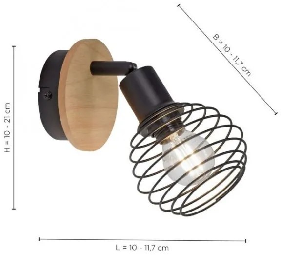 Leuchten Direkt 15921-79 - Faretto da parete EUGEN 1xE14/40W/230V