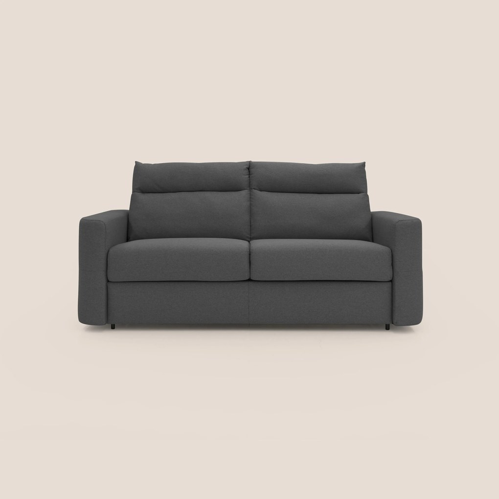 Cupido Divano letto materasso H18 cm e schienale alto in tessuto impermeabile simil cotone T13