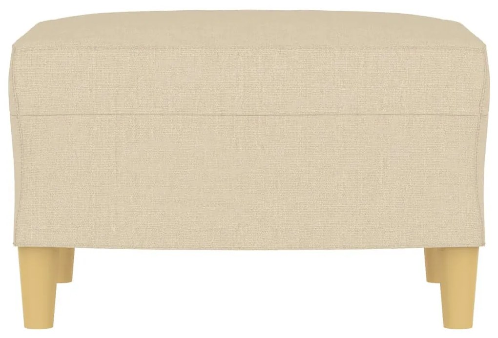 Poggiapiedi crema 60x50x41 cm in tessuto