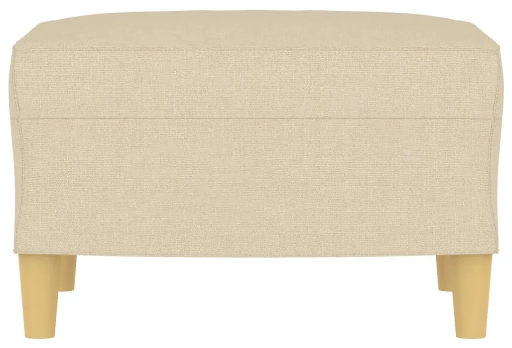 Poggiapiedi crema 60x50x41 cm in tessuto