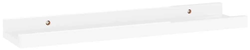 Mensole a muro 4 pz bianco lucido 40x9x3 cm