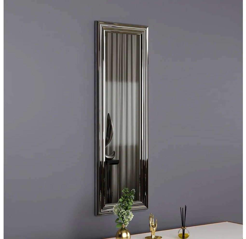 Specchio da parete BOSS 90x30 cm argento