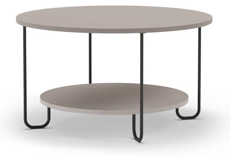 Tavolino rotondo grigio ø 80 cm Tonka - Marckeric