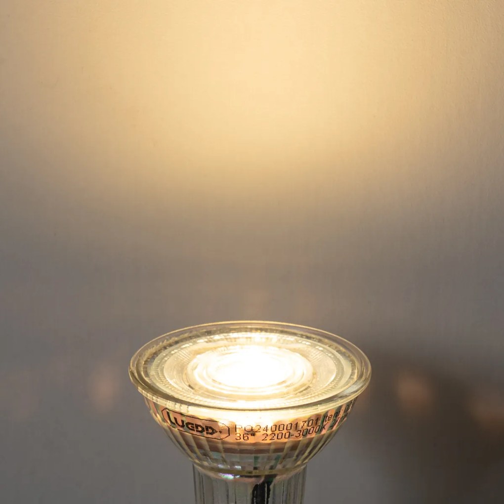 Set di 5 lampadine LED GU10 50mm dimmerabili - Temperatura colore regolabile 2200-3000K, 4.9W 400 lm