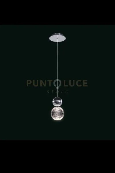 Lampada a sospensione brillante, cromo, led 5w, lumen 425, 3000k, l...