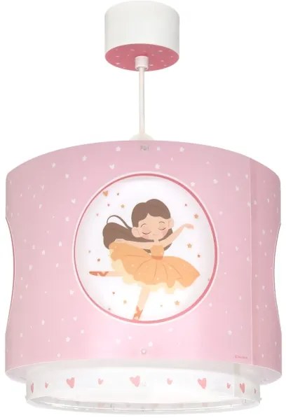 Dalber 60912 - Lampadario per cameretta PRINCESS DANCE 1xE27/15W/230V rosa