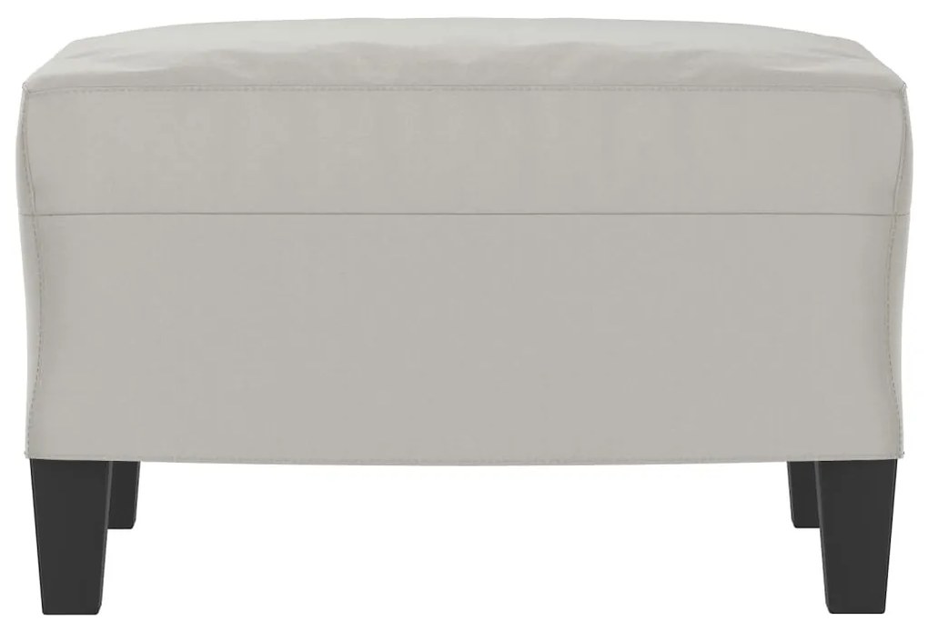 Poggiapiedi grigio chiaro 60x50x41 cm in tessuto microfibra