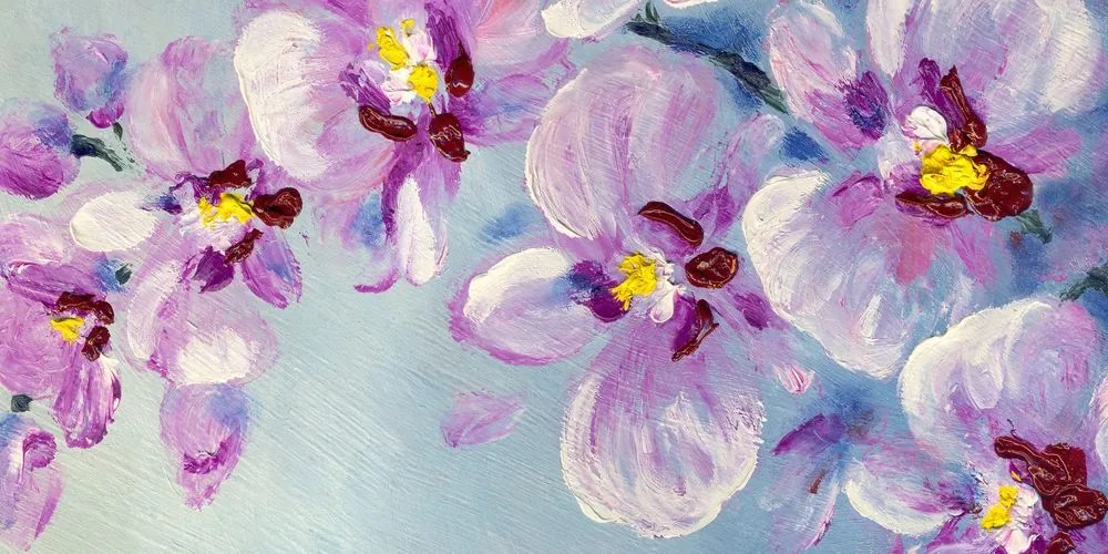 Quadro su tela – Fiori viola romantici