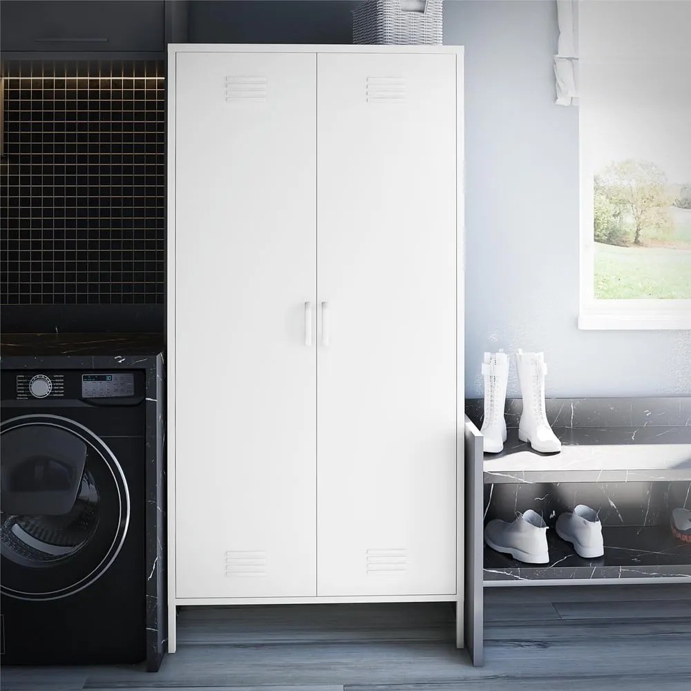 Armadio in metallo bianco 90x185 cm Mission District - Støraa