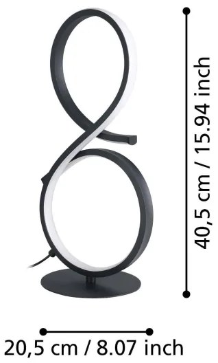 Eglo 901269 - Lampada da tavolo LED SERPINS LED/11,4W/230V 3000K nero
