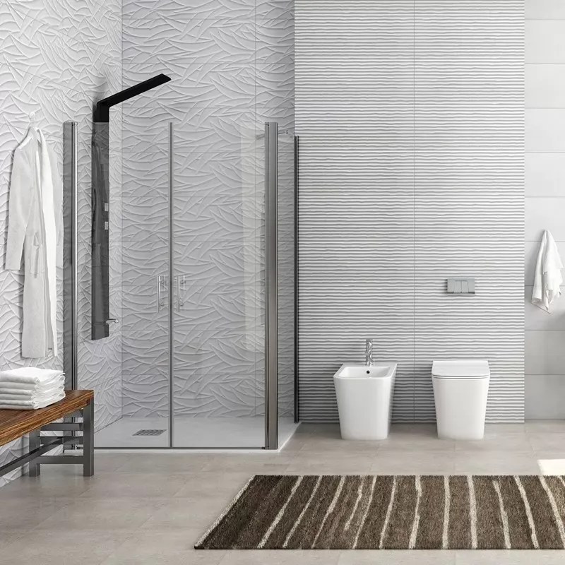 Box doccia 70x70 angolare apertura saloon KS2800-SSN - KAMALU