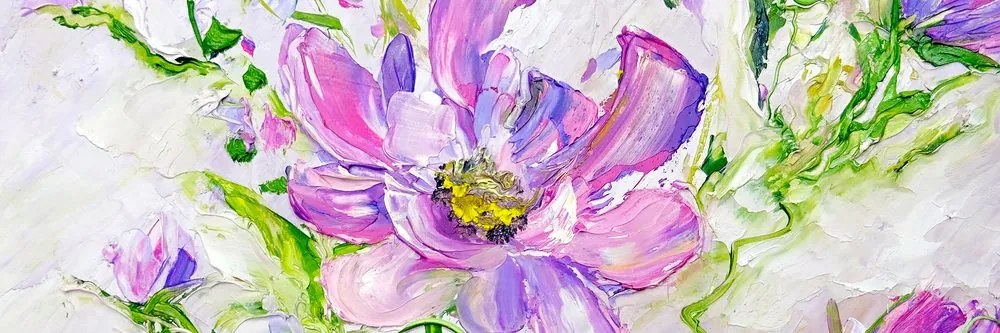 Stampa su tela – Fiori dipinti in versione estiva