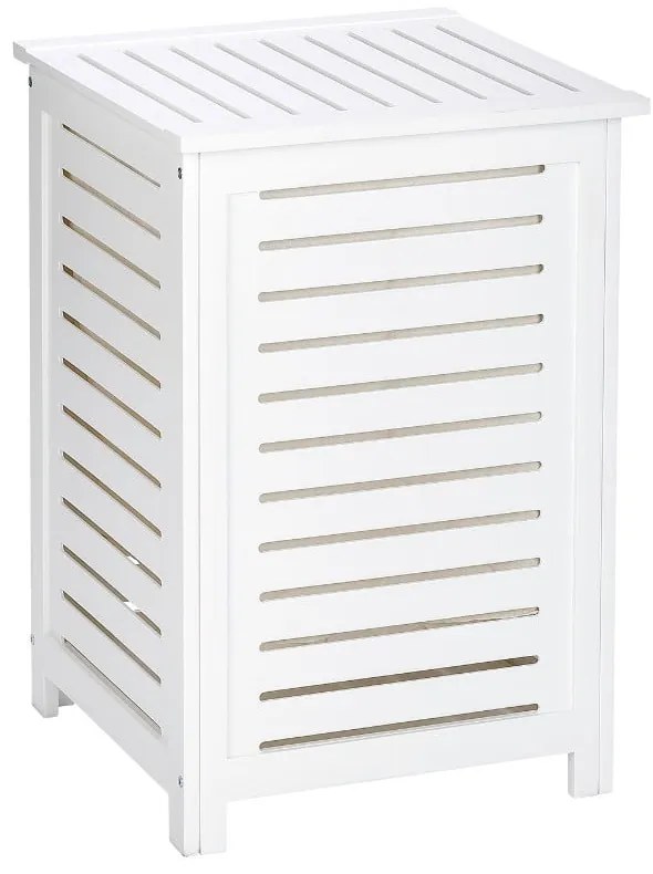 Cesto portabiancheria in legno bianco 56 l Oslo - Wenko