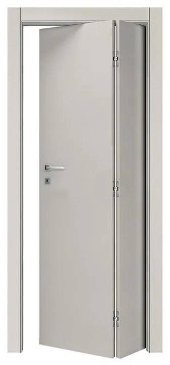 Porta interna pieghevole a libro asimmetrica Idra in legno colore grigio, L 70 x H 210 cm, apertura a destra