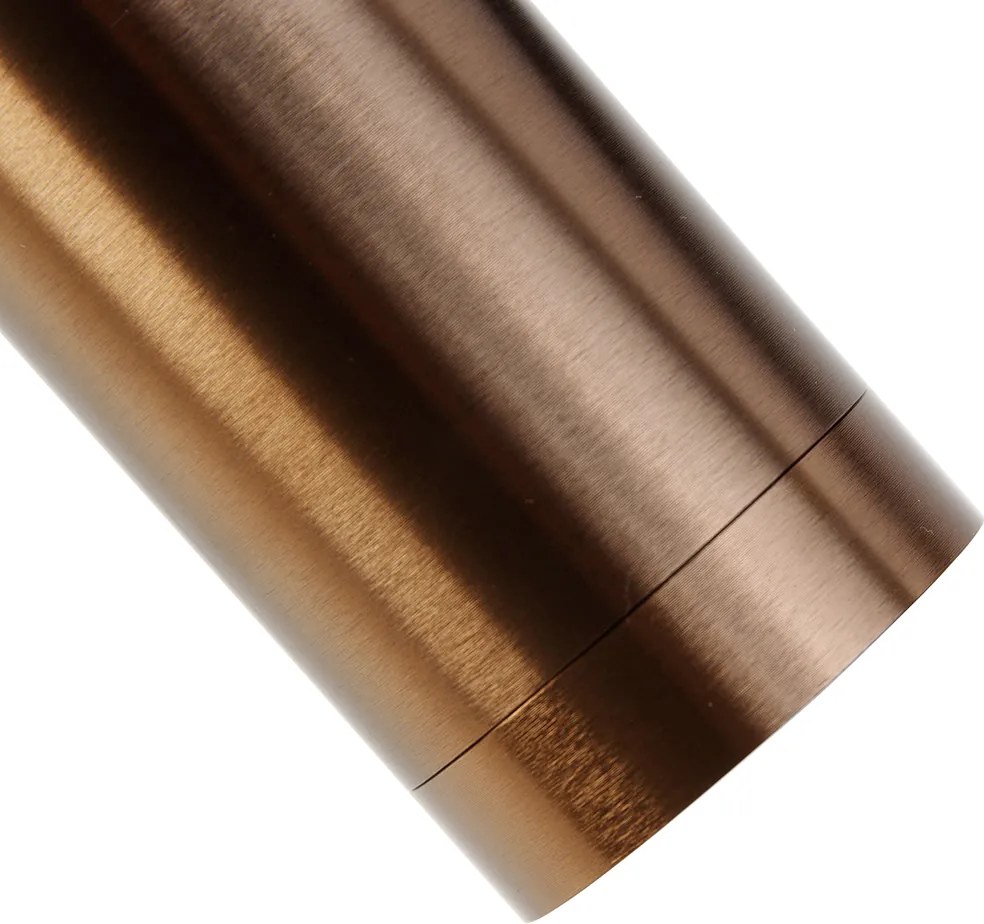 Sistema a binario moderno monofase con 4 faretti bronzo scuro - Jeana