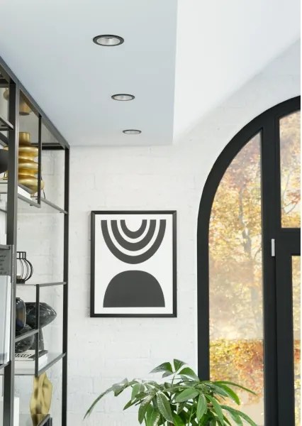 Eglo 902298 - Lampada da soffitto LED RGBW dimmerabile per bagno YEBRA-Z LED/4,8W/230V IP44 nera