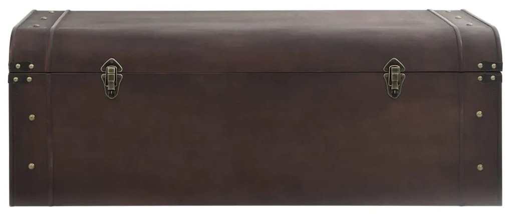 Scrigno tesoro chiusure marrone scuro 110x50x39,5cm compensato