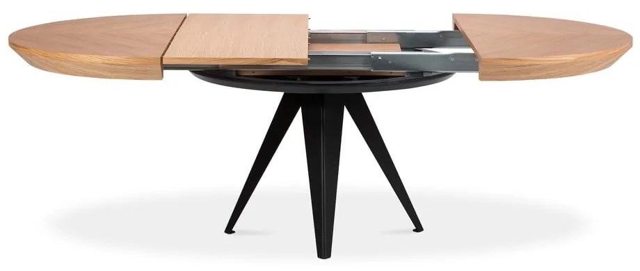 Tavolo da pranzo rotondo con piano effetto rovere allungabile con estensione ø 120 cm Magnus – Windsor &amp; Co Sofas