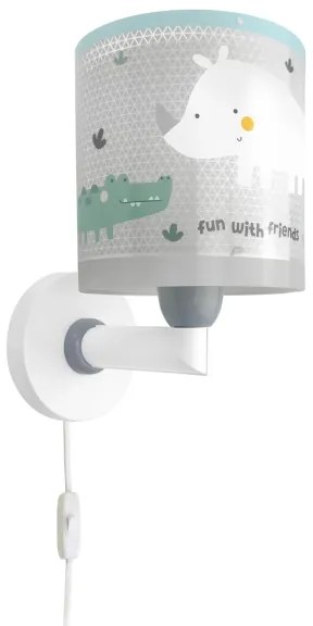 Dalber 60629 - Applique per bambini RHICO AND CROCO 1xE27/15W/230V
