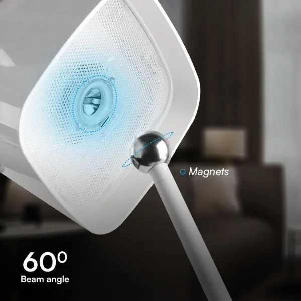 LED Lampada da tavolo magnetica solare LED/5W/5V 3000-6000K 3600 mAh IP65 bianco