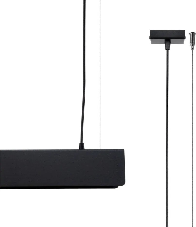 Lampadario LED nero in metallo Nebula – Sollux