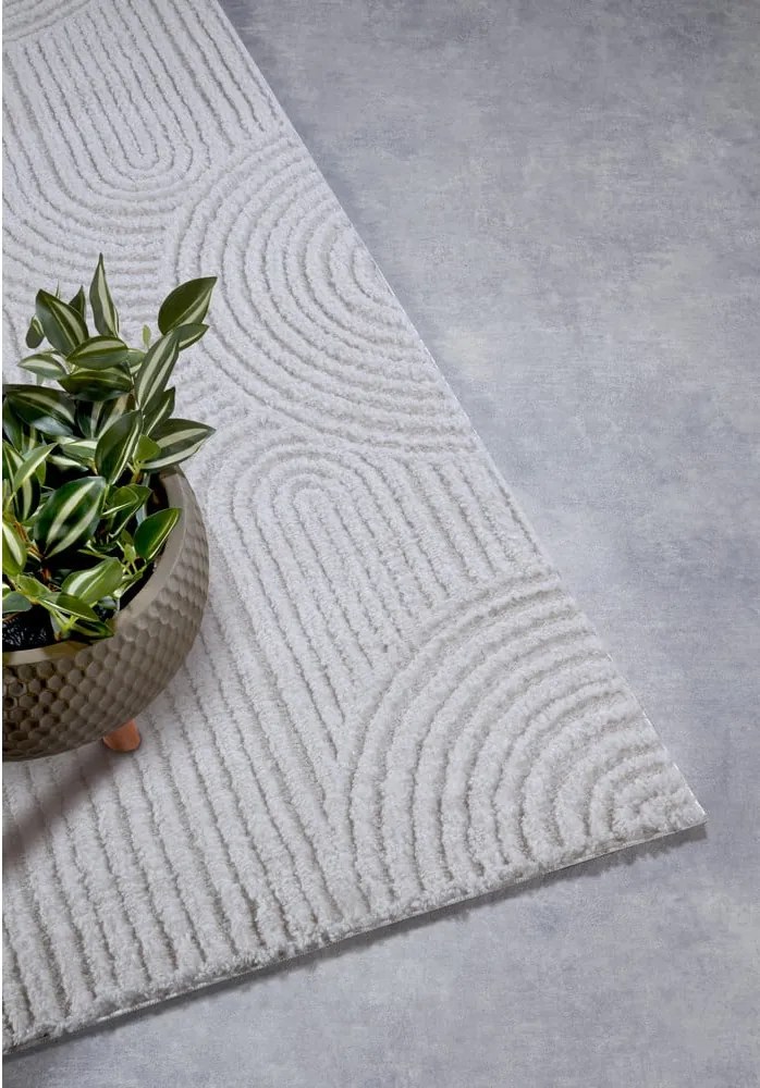 Passatoia color crema 80x240 cm Chappe Cream White - Elle Decoration