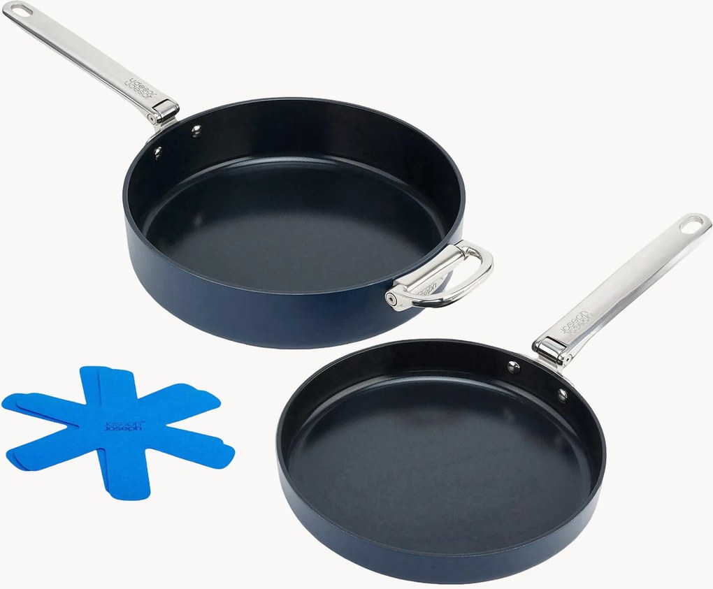 Set padelle con rivestimento antiaderente e proteggi-padelle Space, set da 3